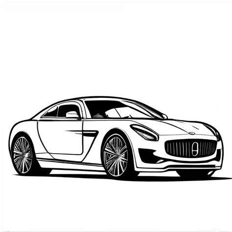 Luxury Car Printable Coloring Book Pages for Kids