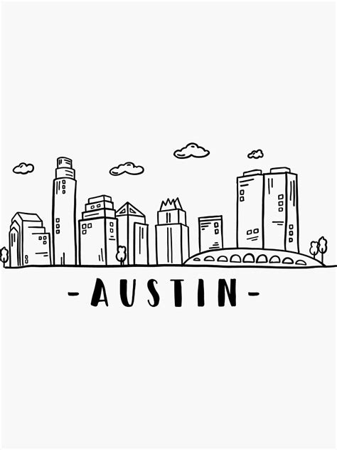 Austin Skyline Drawing - Drawing.rjuuc.edu.np