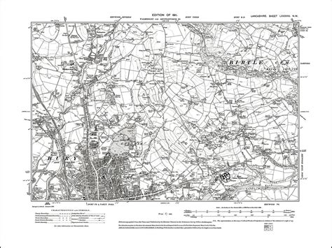 Old map of Bury (north), Lancashire 1911: 88NW repro | eBay