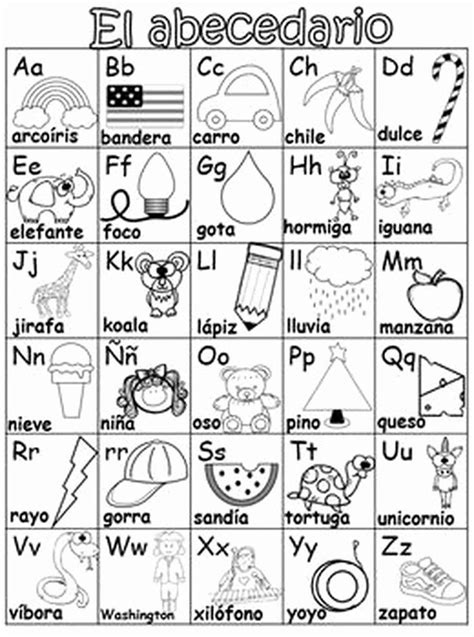 Free Printable Free Spanish Alphabet Worksheets