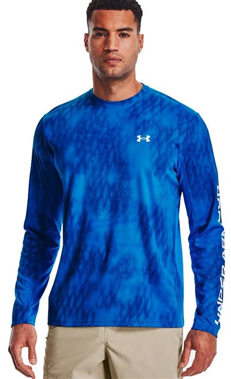 Under Armour Iso-Chill Shorebreak Camo Long Sleeve Shirt - Blue Circuit