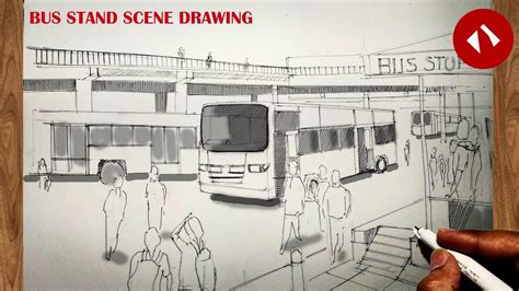 A Bus Stop Drawing / At The Bus Stop Arihoma S Illustration Blog : Bus stops are a critical part ...