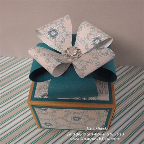 Winter Frost Fancy Gift Box Bow | Stamp, Scrap & Create with Me