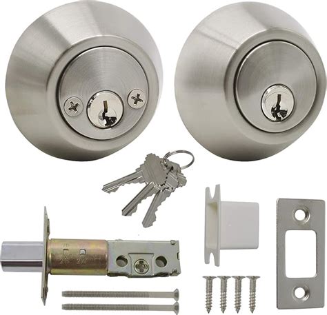 Probrico Stainless Steel Deadbolt Security Door Lock With Key Double ...