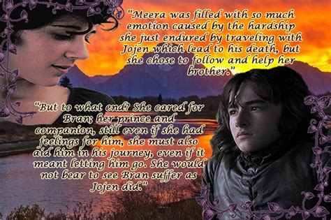 Some Meera and Bran fan art | Bran stark, Bran, Emotions