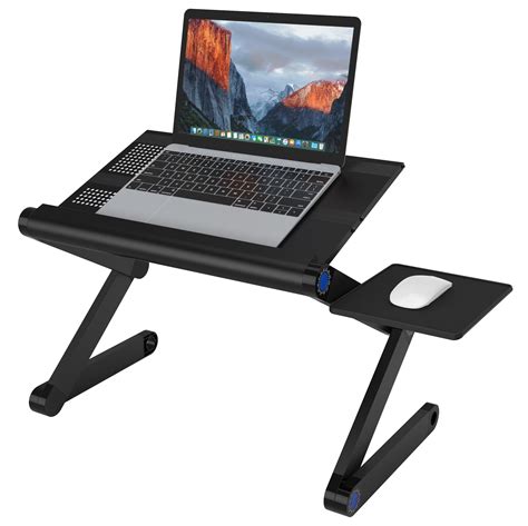 Adjustable Vented Laptop Stand, Portable Folding Standing Desk ...