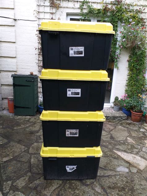 4 heavy duty storage boxes on wheels. | in Bournemouth, Dorset | Gumtree