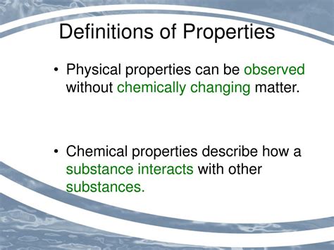 PPT - Chemical and Physical Properties of Matter PowerPoint Presentation - ID:5969035