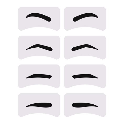 Eyebrow Stencils Kit - 16 Free PDF Printables | Printablee