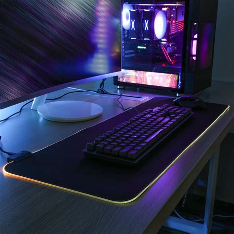 LED Gaming Mouse Pad Large RGB Extended Mousepad Keyboard Desk Anti-slip Mat NEW - Eco-Smart ...