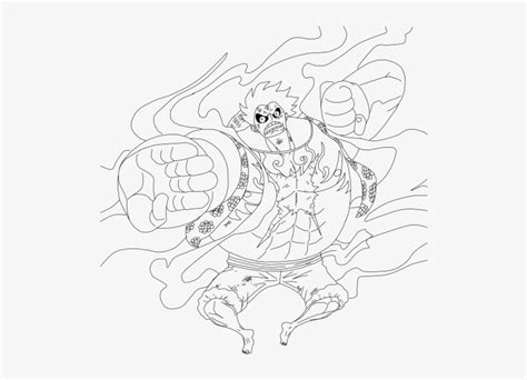 Luffy Gear 5 Stencil Drawing