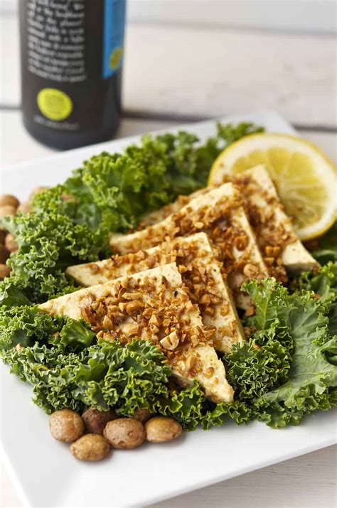 Sacha Inchi Crusted Lemon Mustard Tofu Recipe | Vegancuts