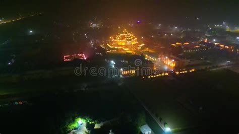 Swaminarayan Akshardham Mandir Aerial View Stock Video - Video of birls, architectural: 299180491