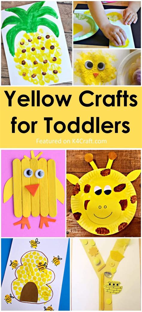 Yellow Crafts for Toddlers with Creative Activities! - K4 Craft