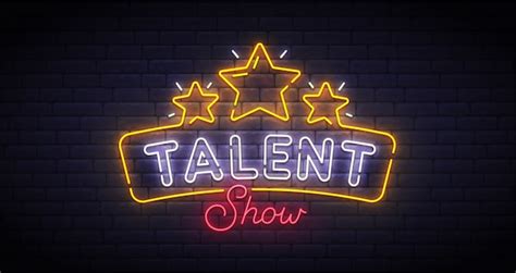 Premium Vector | Talent show neon sign