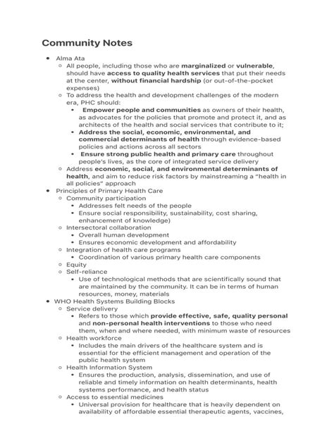 Community Notes | PDF | Health Care | Health System