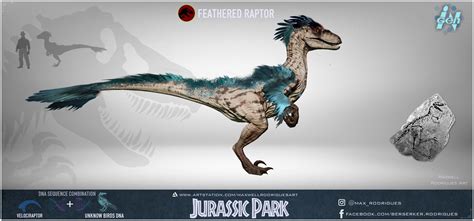 Maxwell Rodrigues - Jurassic Park Feathered Raptors Concept