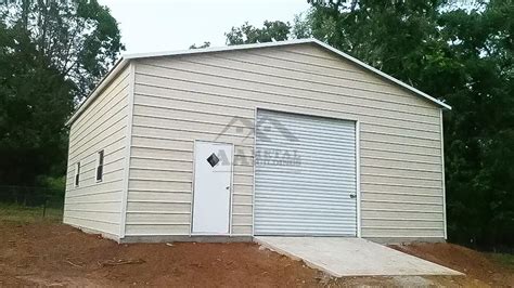 30x30 Vertical Steel Garage Building - AA Metal Buildings