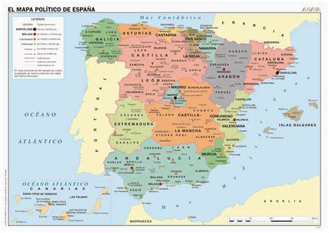 Mapa político de España - Mapa de España