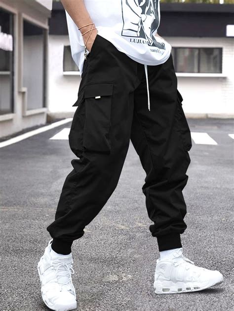 Men Drawstring Waist Cargo Pants | Cargo pants outfit men, Pants outfit men, Cool outfits for men