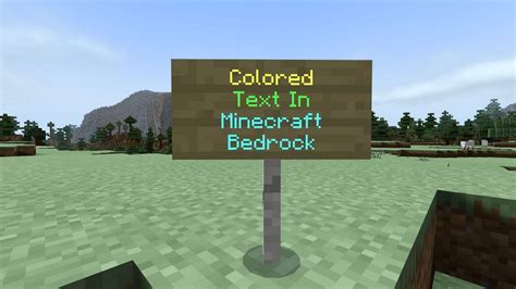 Minecraft color codes for Bedrock Edition with symbols