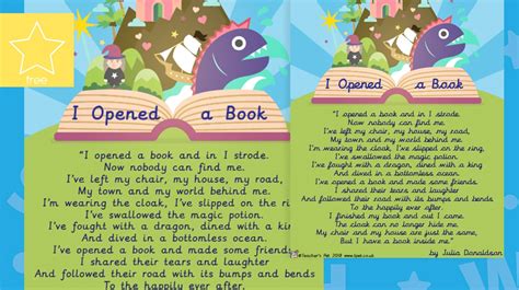 Teacher's Pet » Opened A Book Poem Poster