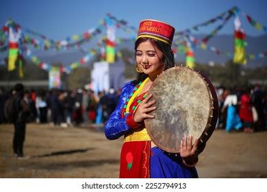 People Tamang Community Wearing Traditional Attire Stock Photo ...