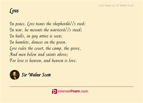 Love Poem by Sir Walter Scott