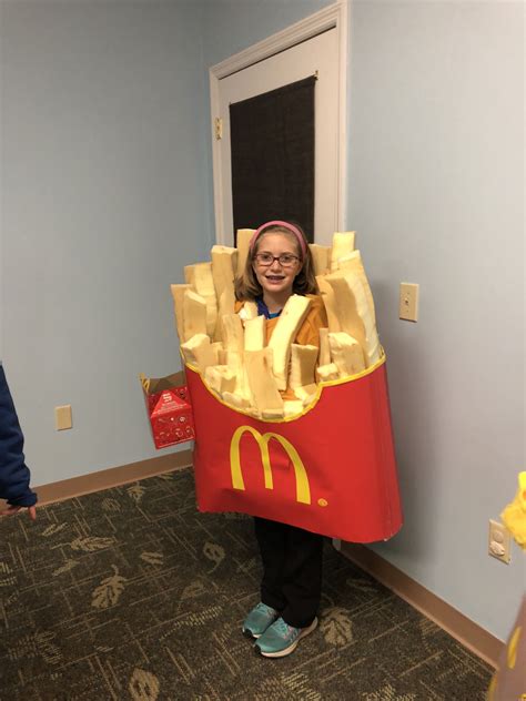 McDonalds French Fry Costume - poster board and an old memory foam mattress. | French fry ...