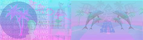 Vaporwave background dual monitor 3840×1080 6. Dual Monitor, Sega Dual ...