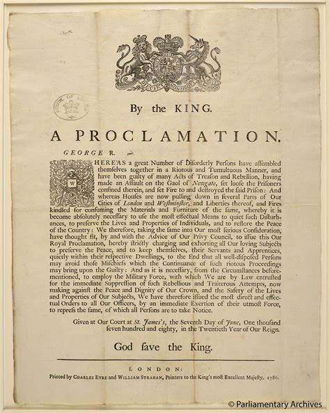 WHEN LONDON WENT CRAZY – THE 1780 GORDON RIOTS | Parliamentary Archives: Inside the Act Room