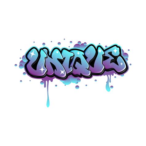 Tipografi Grafiti Yang Unik Vektor, Unik, Coretan, Tipografi PNG dan Vektor dengan Background ...