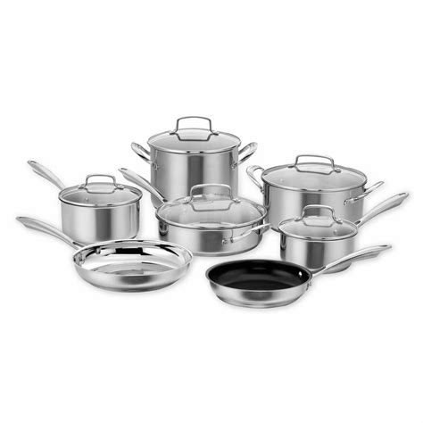 Cuisinart Professional 12-Pc. Stainless Cookware Set Dishwasher Safe