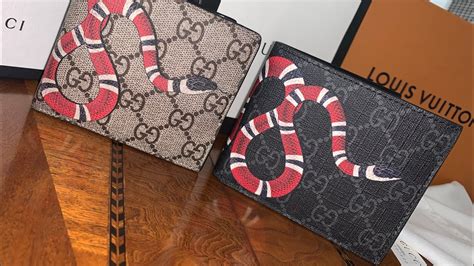 Gucci wallet king snake print GG + review - YouTube