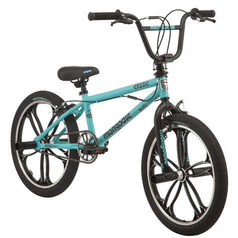 Mongoose Craze Freestyle BMX Bike, 20-inch Mag wheels, 4 Freestyle Pegs, ages 6 and up, Black ...