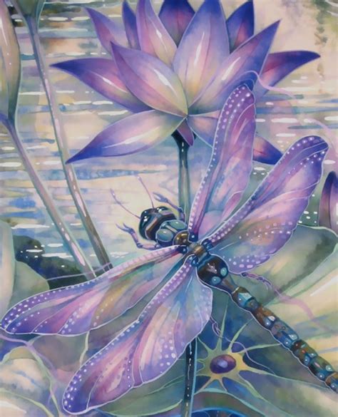 "Dragonfly Purple (zoom)" par Jody Bergsma | Dragonfly painting, Dragonfly art, Dragonfly artwork