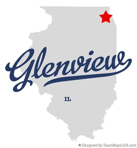 Map of Glenview, IL, Illinois