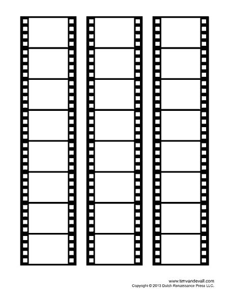 Blank Film Strip Template for a Photo Collage or Movie Poster | Film ...