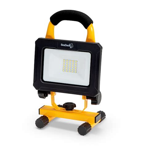 SeeDevil 10-Watt LED Yellow Battery-operated Rechargeable Portable Work ...