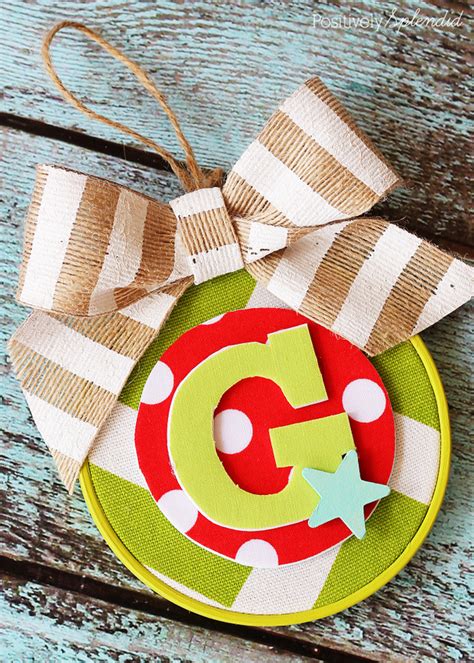 DIY Monogram Christmas Ornament - Positively Splendid {Crafts, Sewing ...