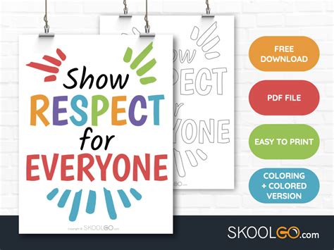 Show Respect For Everyone - Free Poster - SKOOLGO