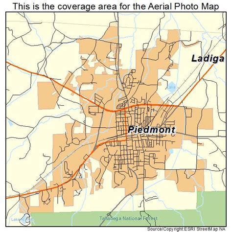 Aerial Photography Map of Piedmont, AL Alabama