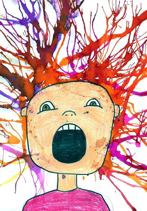 Art Projects for Kids: Scream Blow Painting | Kindergarten art, Blow painting art, Kids art projects