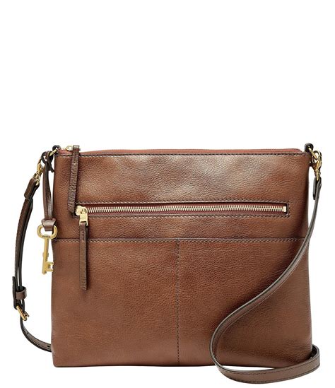 Fossil Fiona Large Leather Crossbody Bag - Brown N/A | Large leather crossbody bag, Leather ...