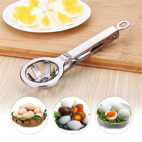 New 304 Stainless Steel Egg Slicer Boiled Eggs Cutter Section Piercer ...