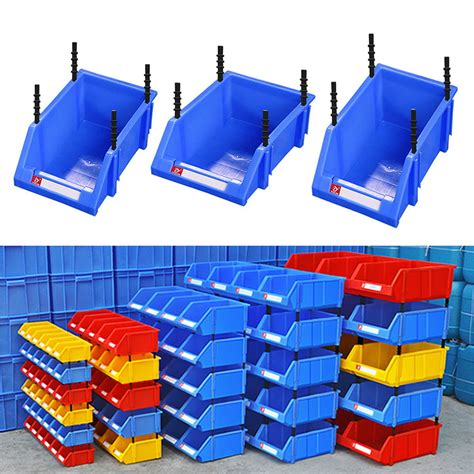 Windfall Stackable Plastic Small Parts Container Box Shelf Screw ...
