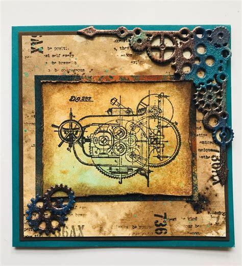 Funky Fossil - A5 Clear Stamp - Engine Room