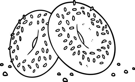 cartoon bagels line art 12415932 Vector Art at Vecteezy