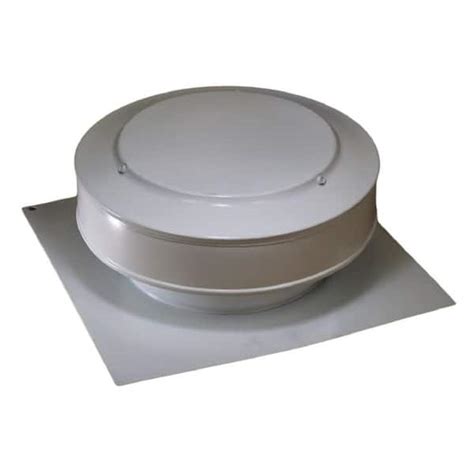 Active Ventilation 50 sq. in. NFA Aluminum Round Back Static Roof Vent in White RBV-8-WT - The ...