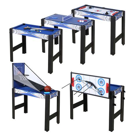 Multi-function 5 in 1 Game Table with Pool, Hockey, Table Tennis, Basketball and Bow & Arrow ...